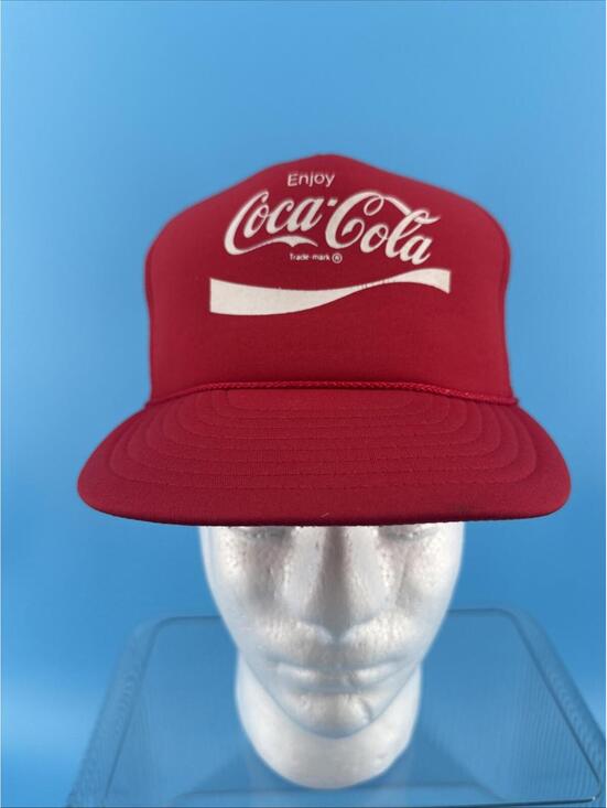 Other - VINTAGE “Enjoy Coca Cola” Mesh SnapBack Rope TRUCKER HAT Cap Red White